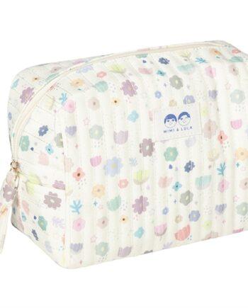 Toilet Taske i Blomsterdesign - Floral White fra Mimi & Lula