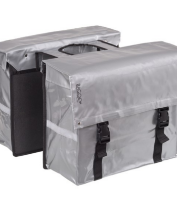 Dobbelt Cykeltaske i Sølv 46l fra Bagoo - Fantastisk Tilbud!