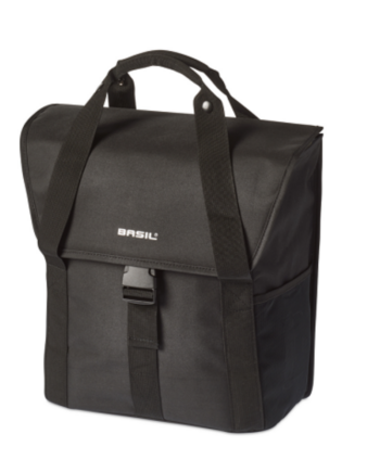 Basil Go Enkel Cykeltaske 16l - Sort Tilbud!