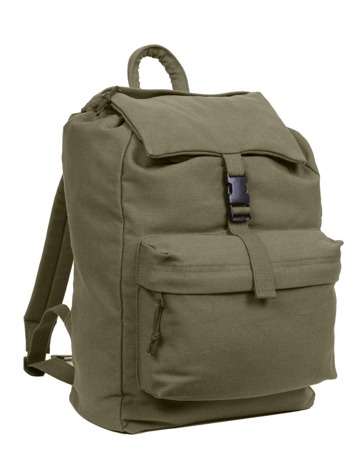 Rothco 33L Canvas Day Pak Rygsæk - Udsalg i Oliven!