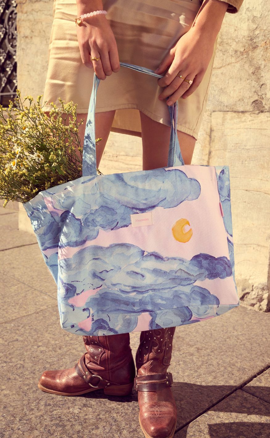 Maanesten Totebag Big Canvas Moonshine Rose   One Size