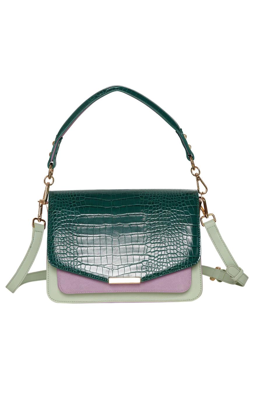 Noella Taske Blanca Multi Compartment Green Croco Mint Purple Mix Grøn  One Size