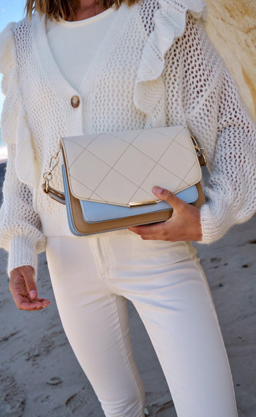 Noella Taske Blanca Multi Compartment Offwhite Light Blue Camel Hvid  One Size