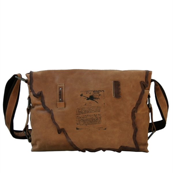 Krydslaptoptaske med Vinci Motiv - Fantastisk Tilbud!