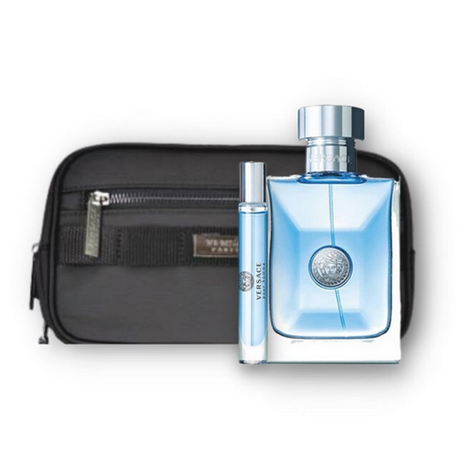 Versace Pour Homme Sæt 100 Edt Edt Travel Spray Taske  Mænd (Men) Mini Parfume, 1