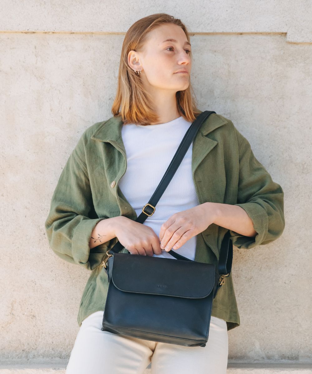 Crossover Taske Sort Læder Boro Bag Sort