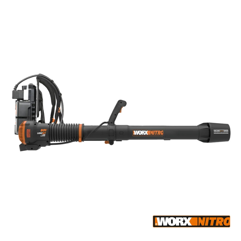 Worx 4x20v Løvblæser Backpack Inkl 4stk Wa3553 0ah Powertank Lader