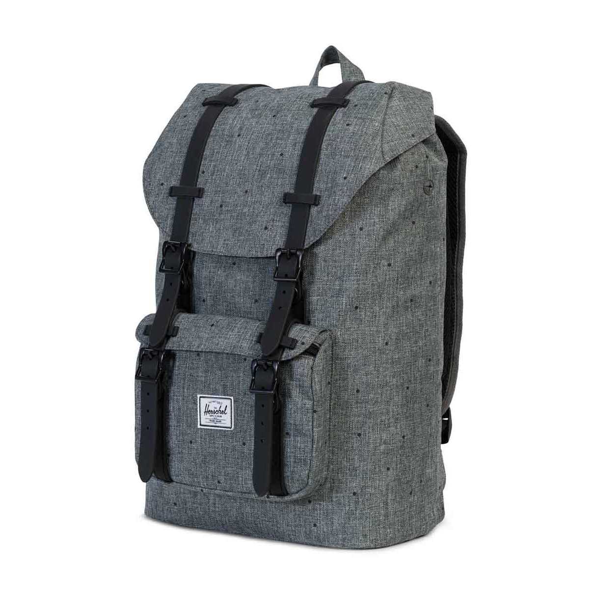 Herschel Little America Rygsæk Scattered Raven Crosshatch Sort Rubber 17l Sort Unisex 17L