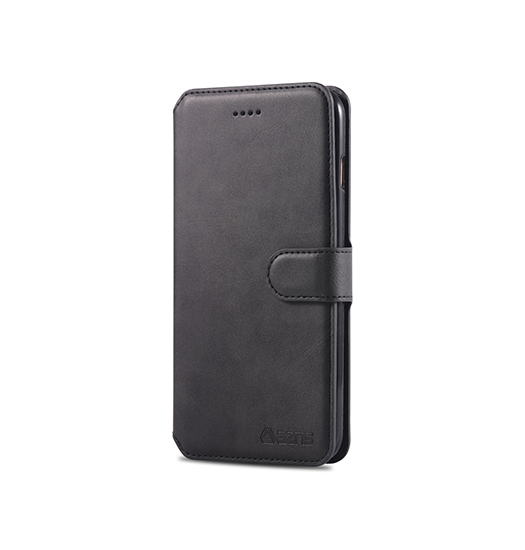 Iphone Plus Aznsamptrade Diary Læder Etui Taske Pung Sort Sort