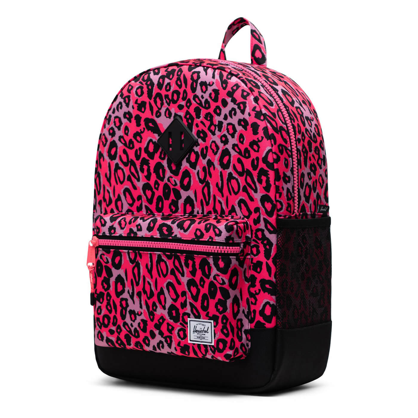Herschel Heritage Rygsæk Youth Cheetah Camo Neon Pink Black 20l Sort Unisex 20L