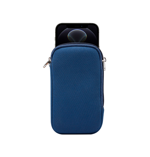 Universal Simple Nylon Mobil Sleeve Navy Blå