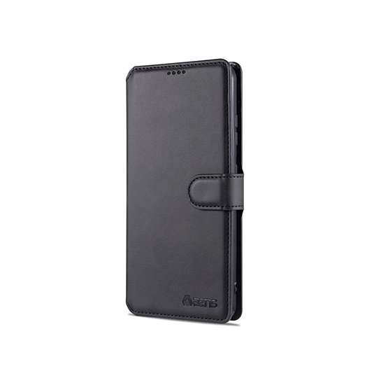 Samsung Galaxy S21 Ultra Aznsamptrade Diary Læder Etui Taske Pung Sort Sort