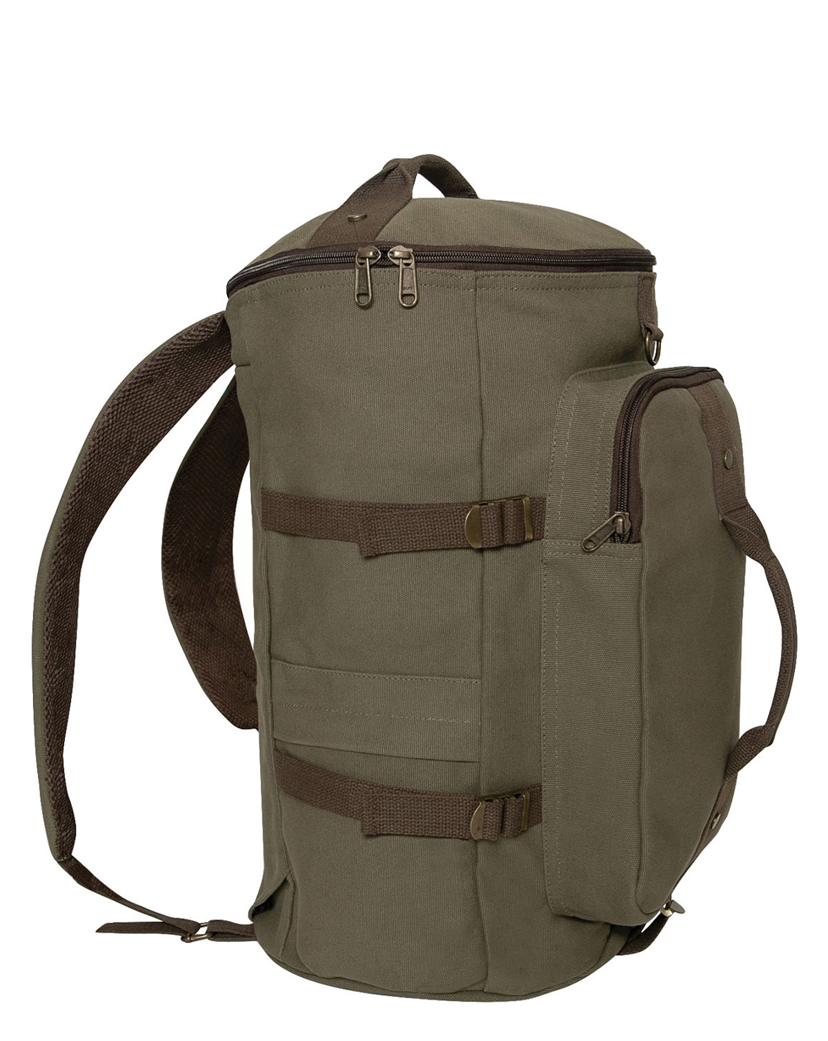 Rothco Konvertibel Lærreds Duffel Rygsæk Oliven One Size Olive Unisex One Size