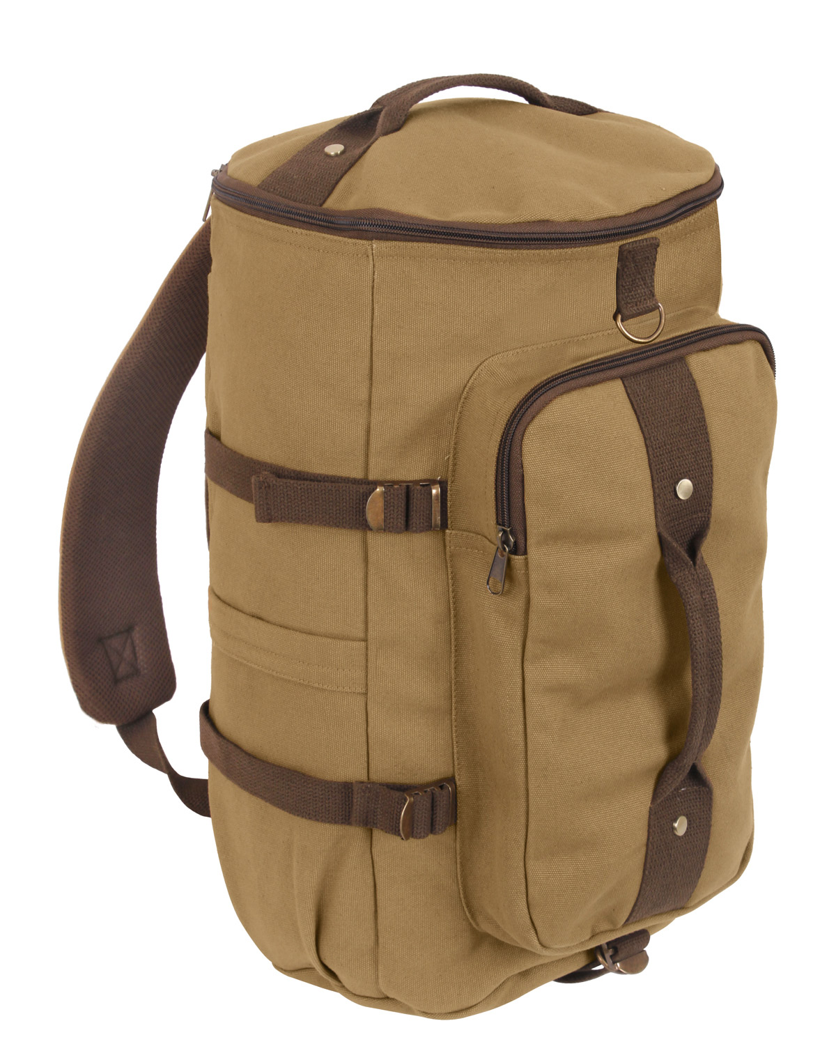 Rothco Konvertibel Lærreds Duffel Rygsæk Coyote One Size Coyote Brown Unisex One Size