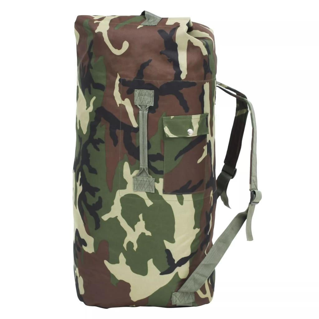 Duffeltaske Militærstil Camouflage Rejsetaske Rygsæk