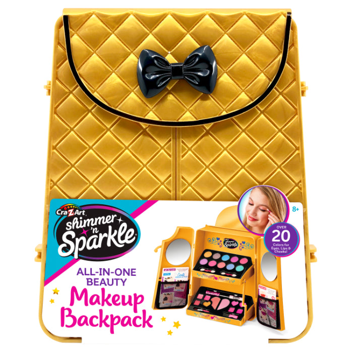 Shimmer Sparkle Cosmetic Backpack Gold
