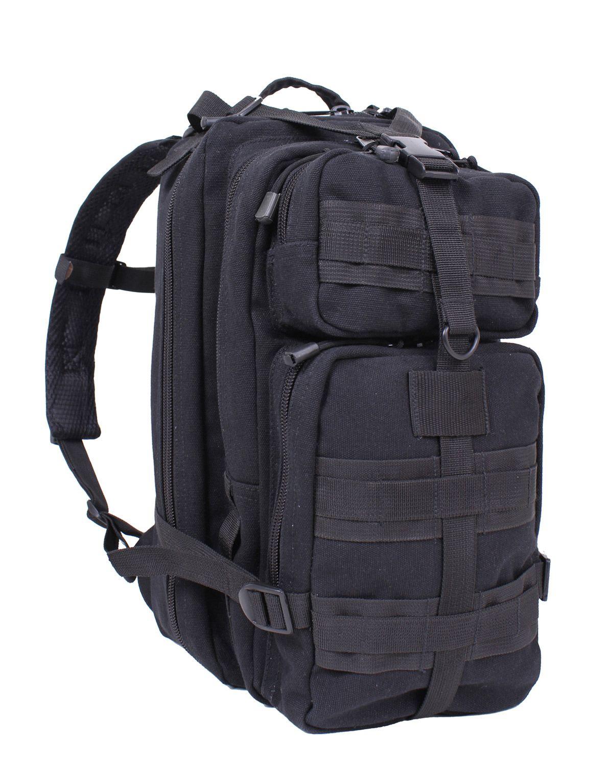 Rothco Taktisk Canvas Transport Rygsæk 25l Sort Sort Unisex One Size