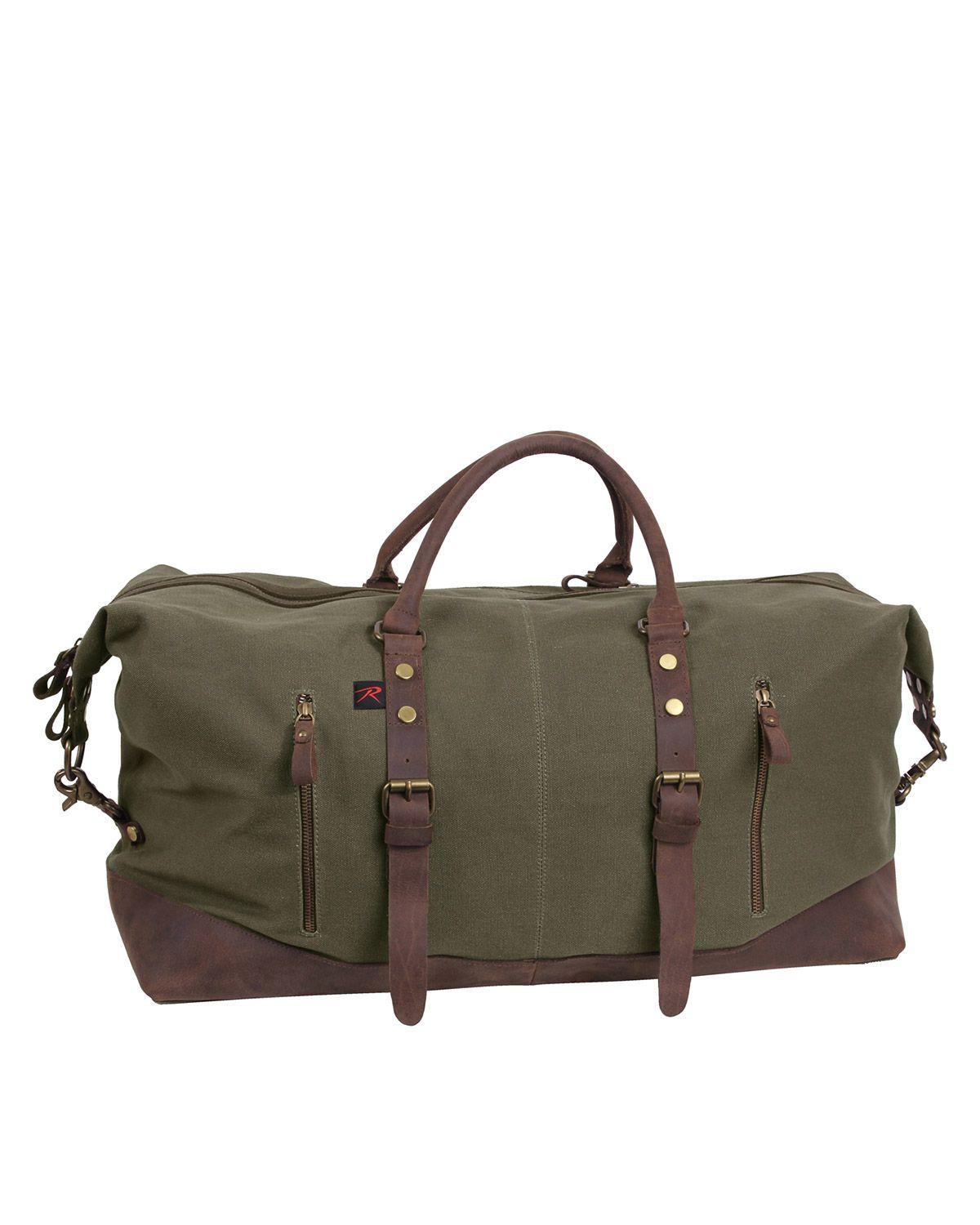 Rothco Weekend Taske Læderdetaljer Oliven One Size Olive Unisex One Size
