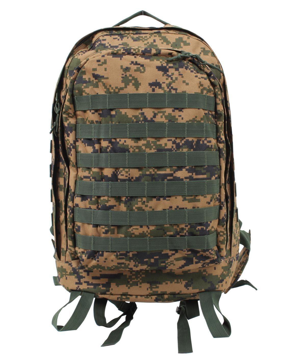 Rothco Molle Dages Assault Rygsæk Digital Woodland Digital Woodlan Unisex One Size