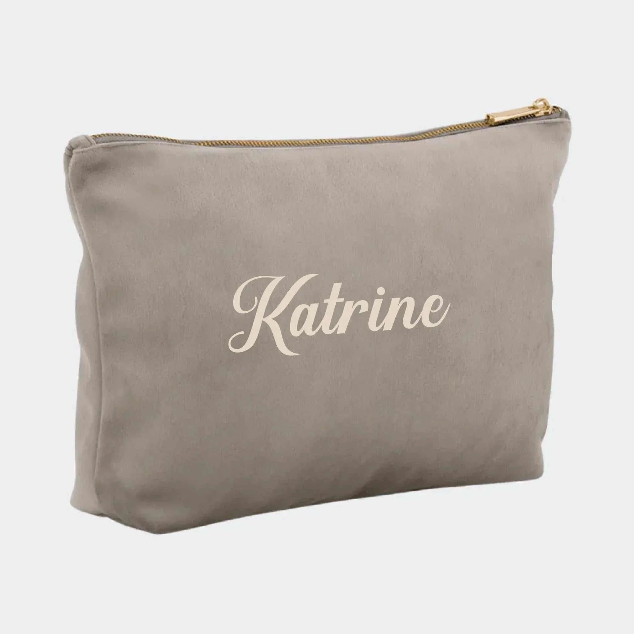 Stor Velour Accessory Taske Moonstone Stor Accessory Taske Moonstone