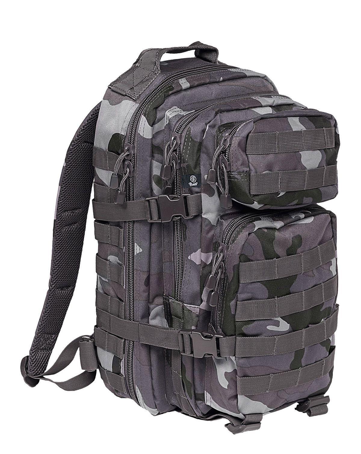 Brandit Assault Rygsæk 25l Dark Camo Sort Unisex One Size