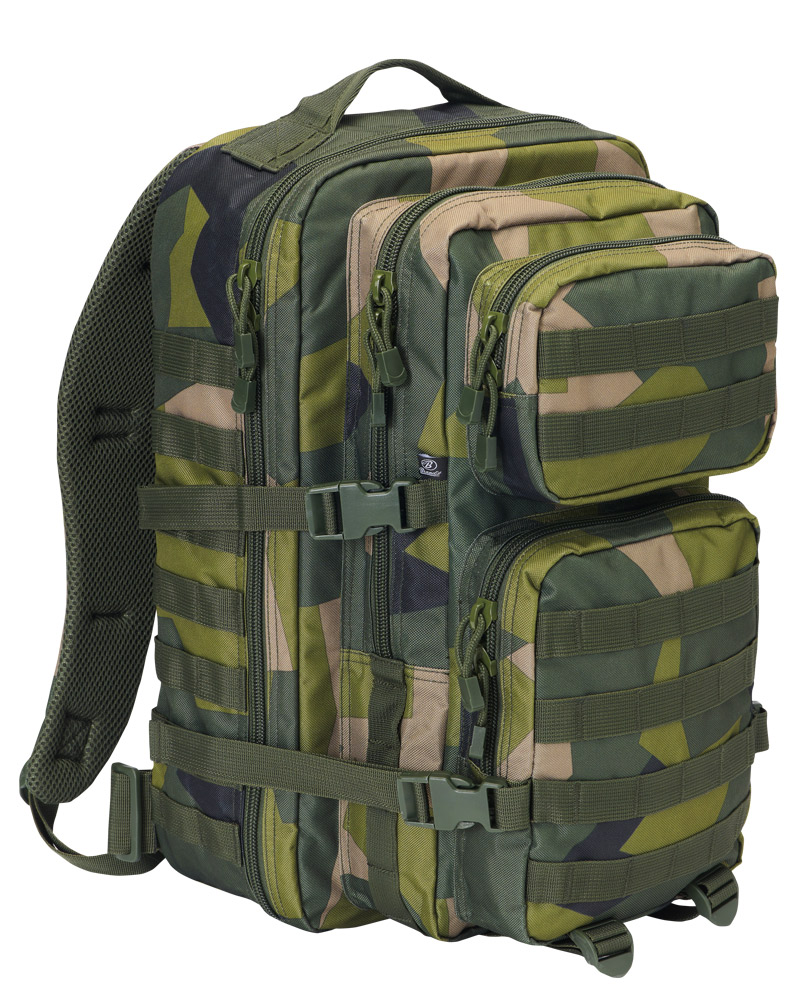 Brandit Assault Rygsæk 40l Svensk M90 Camo One Size Swedish M/90 Unisex One Size