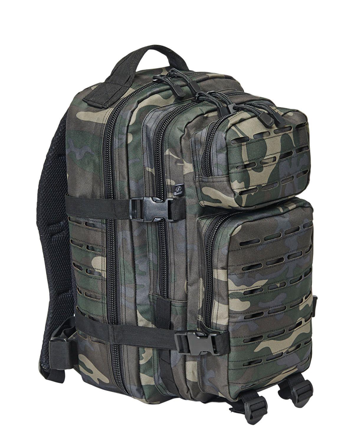 Brandit Laser Cut Assault Rygsæk 25l Dark Camo One Size Sort Unisex One Size