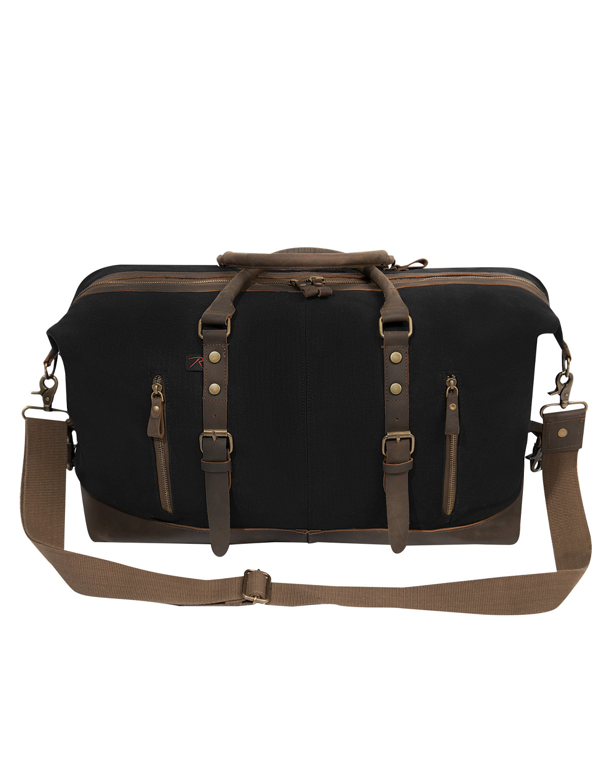 Rothco Weekend Taske Læderdetaljer Sort Sort Unisex One Size