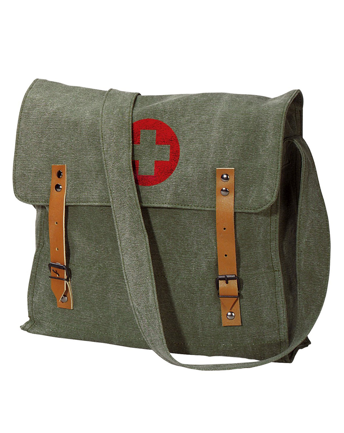 Rothco Vintage Medic Taske Oliven With Cross One Size Olive Unisex One Size