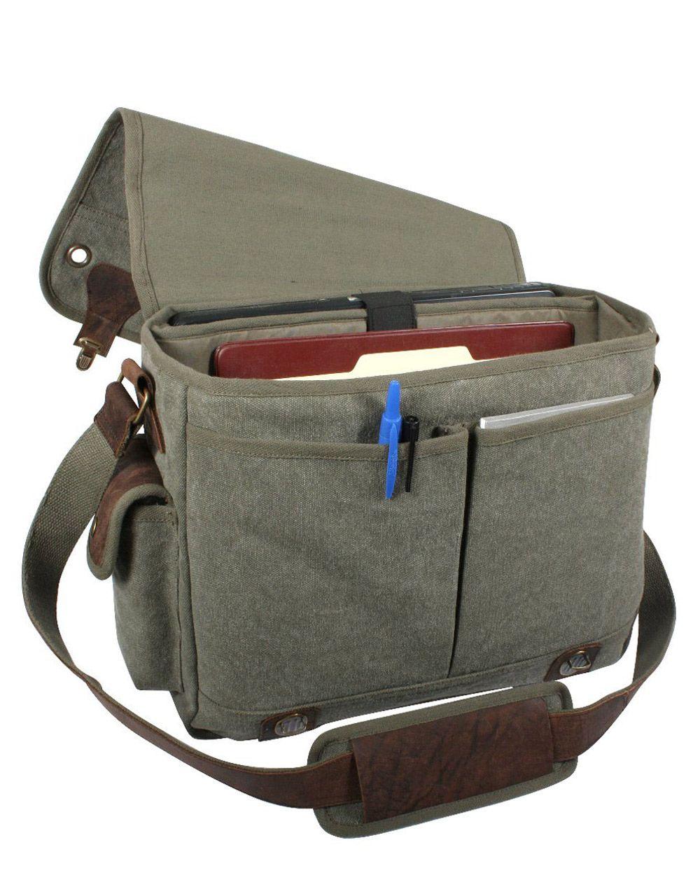 Rothco Laptop Taske Kraftig Canvas Oliven One Size Olive Unisex One Size
