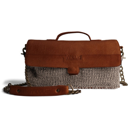 Muud Haumea Diy Taske Rich Brown Med Mørkegrå Garn