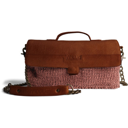 Muud Haumea Diy Taske Rich Brown Med Mørk Gammelrose Garn
