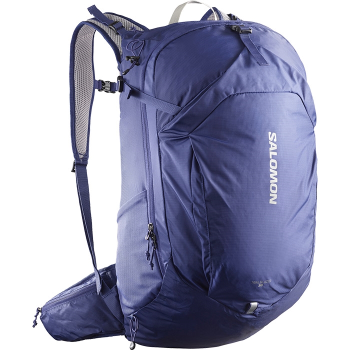 Salomon Trailblazer 30l Rygsæk Mazarine Blue Ghost Grey Vandrerygsække Grå  30L