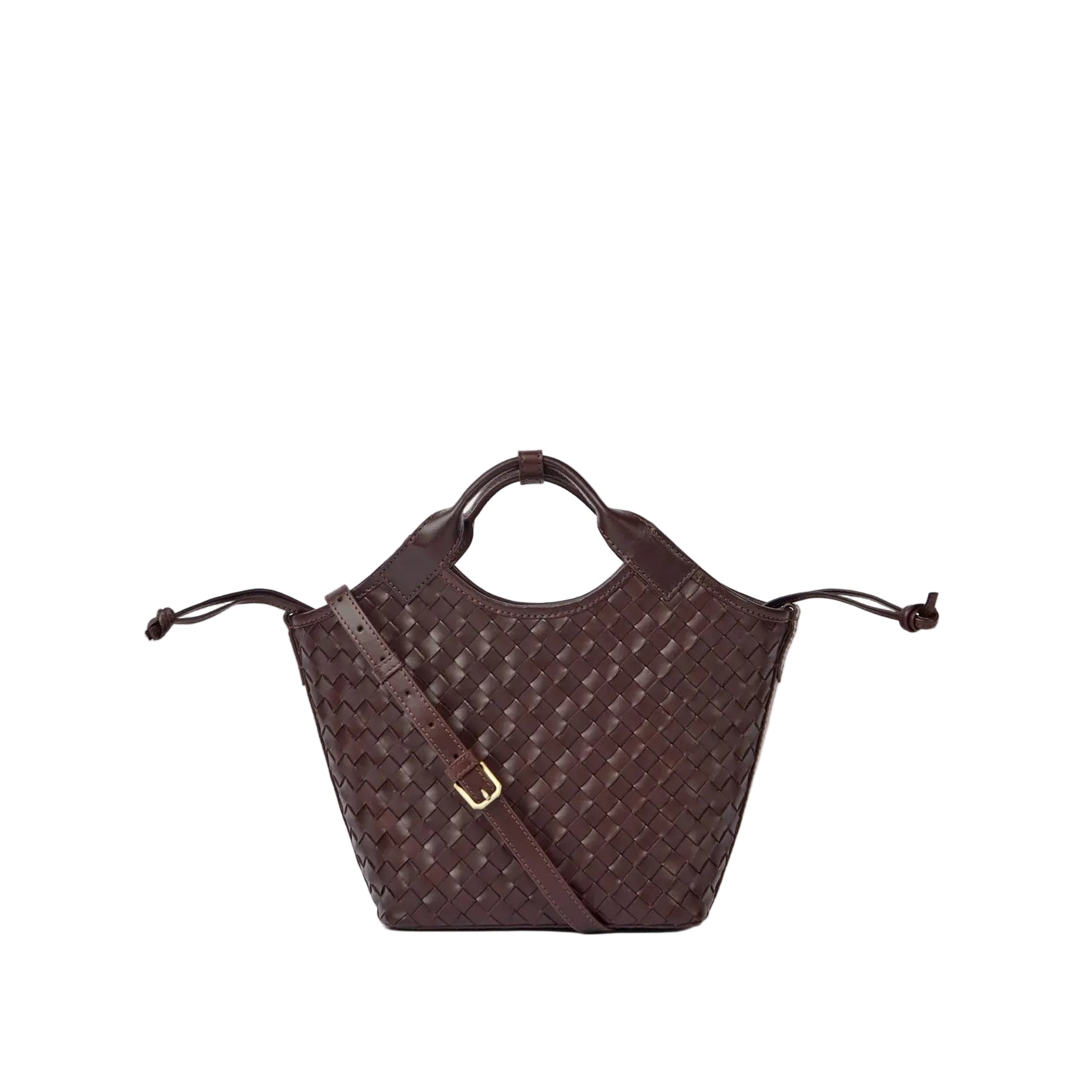 Taske Mara Midi Chocolate Woven Brown