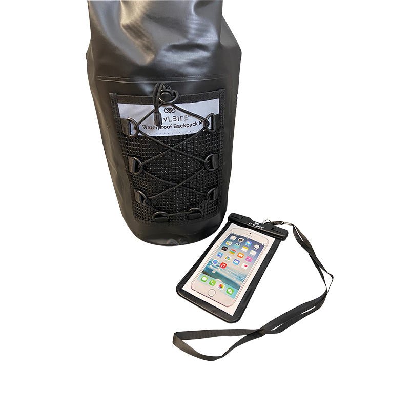 Vandtæt Taske Dry Bag Rygsækamptrade Fra Danske Owlbite 10l Liter Sort 10l Drybag Str Medium Inkl Mobilpose Sort