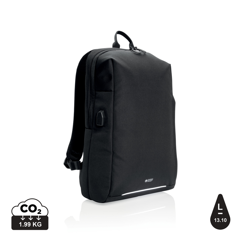 Swiss Peak Awareamptrade Rfid Usb Laptop Rygsæk Sort Sort