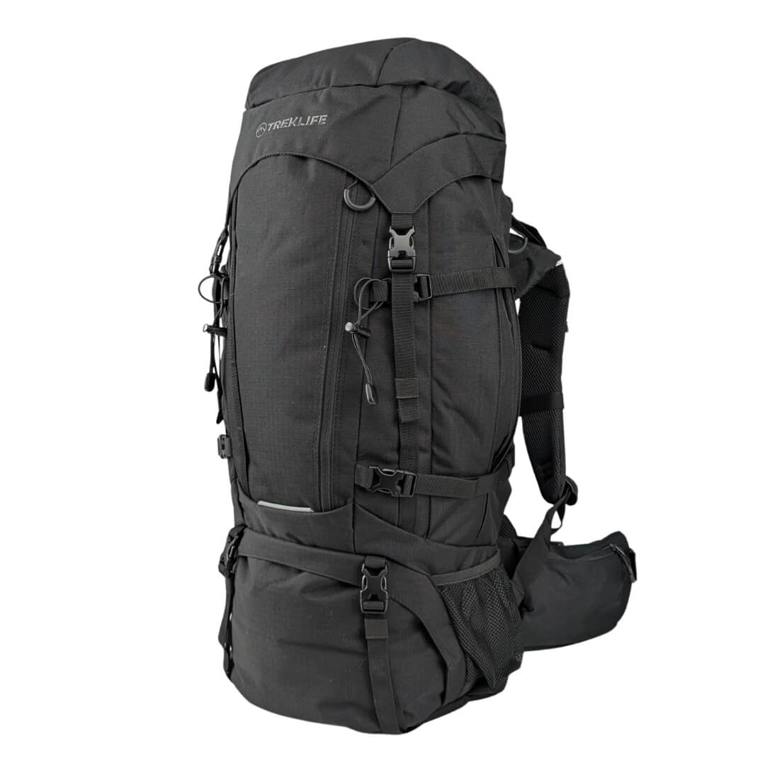 Vandrerygsæk Treklife Backpacker 55l Sort Sort