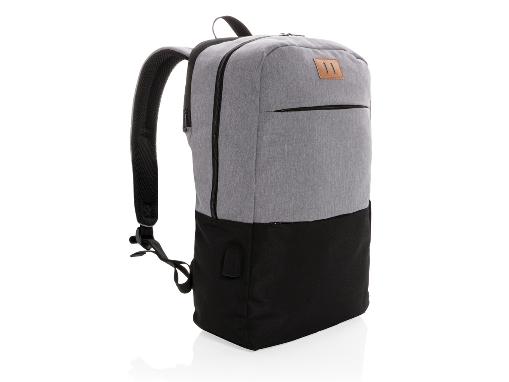 Moderne Ampquot Usb & Rfid Laptop Taske Pvc Fri Sort Sort  25 X 180 CM