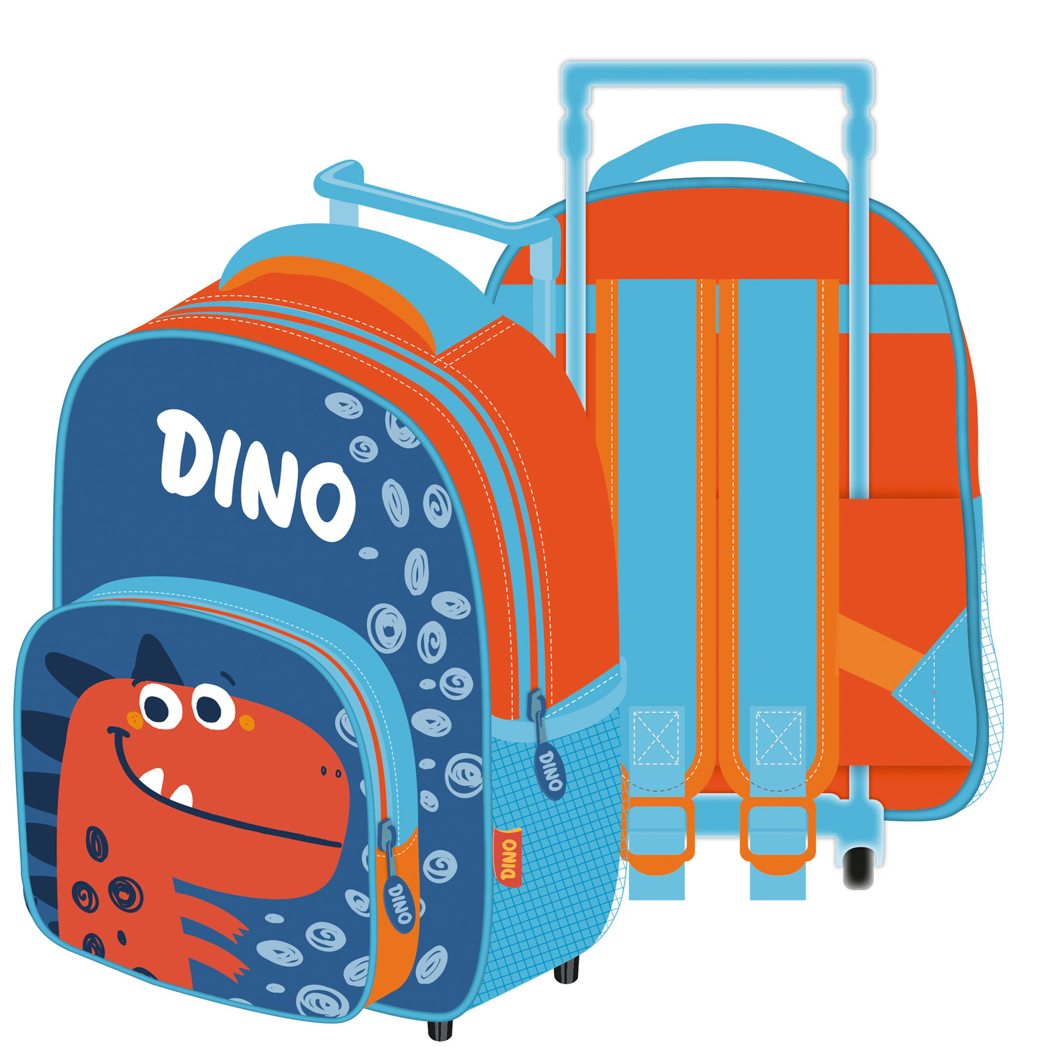 Dino Kuffert Trolley Rygsæk Til Børn