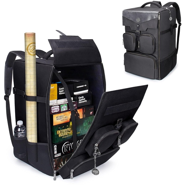 Enhance Gaming: Board Game Backpack Taske Rygsamp195amp166 Game Storage Collector Edition Dragon Black Sort