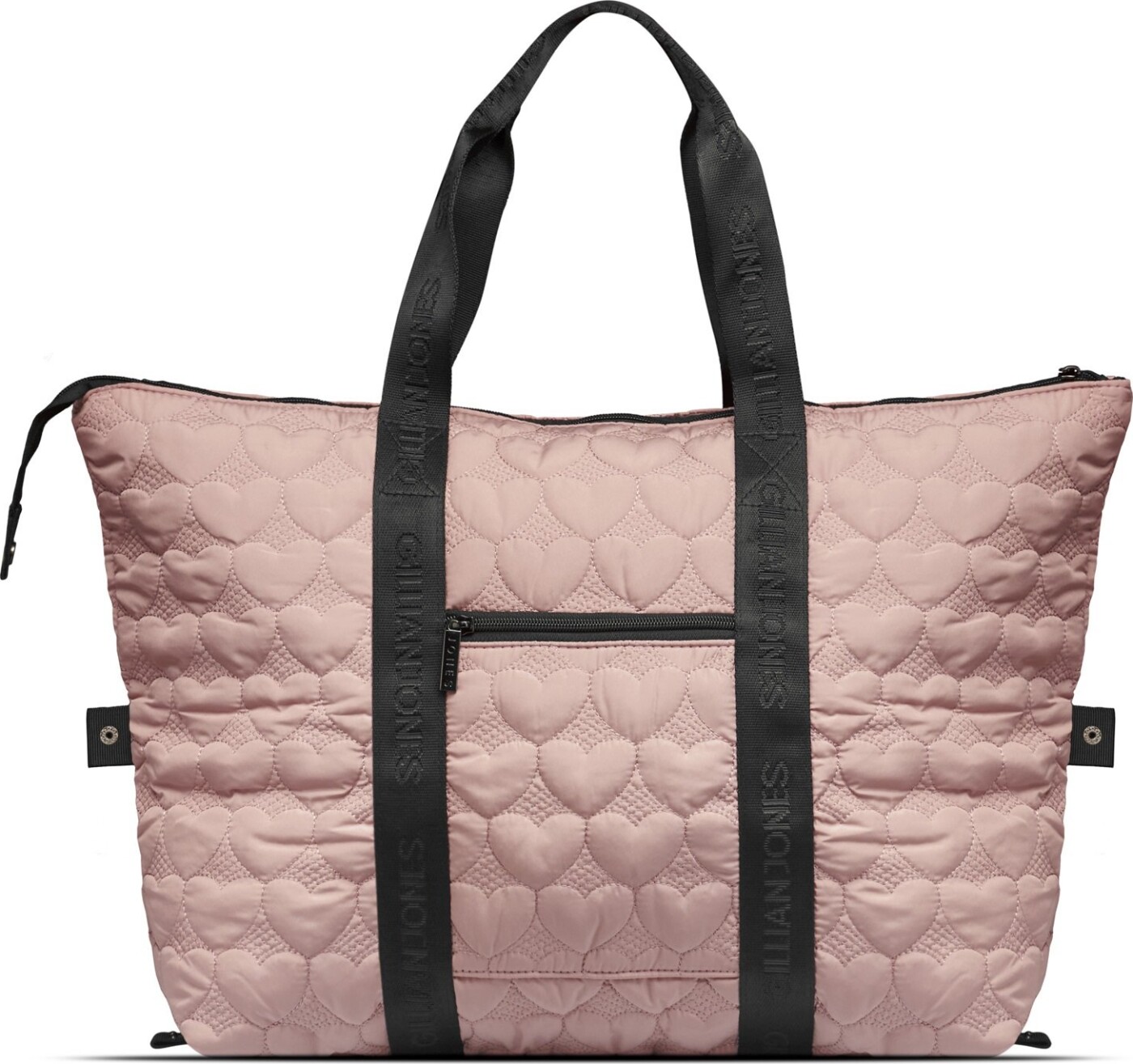 Gillian Jones Taske Med Hjerte Quiltet Print Rosa Rosa