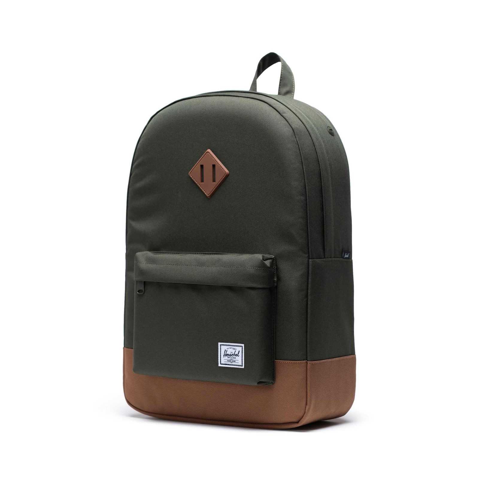 Herschel Heritage Rygsæk Dark Olivesaddle Brown Oliven Unisex 21