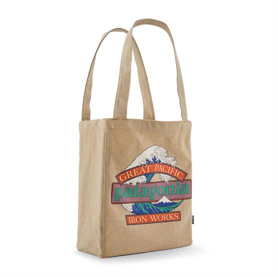 Patagonia Recycled Market Tote Great Waves Classic Tan
