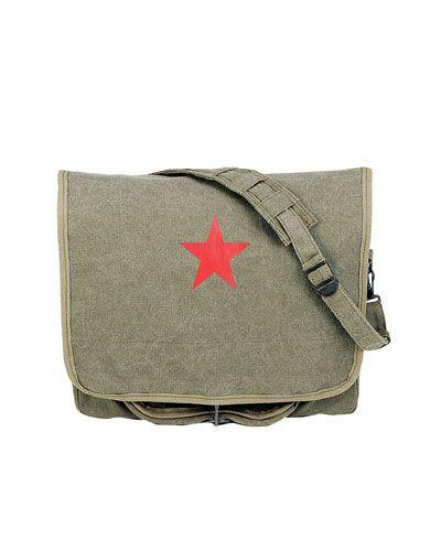Rothco Paratrooper Taske Med Rød Stjerne 10l One Size Olive Unisex One Size