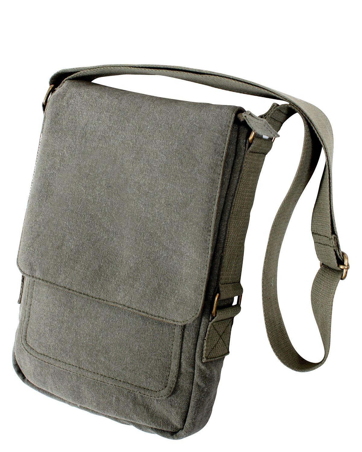 Rothco Vintage Canvas Militær Tech Taske Oliven Olive Unisex One Size