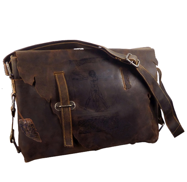 Laptop Taske Crossbody Med  Vinci Anatomy Motiv