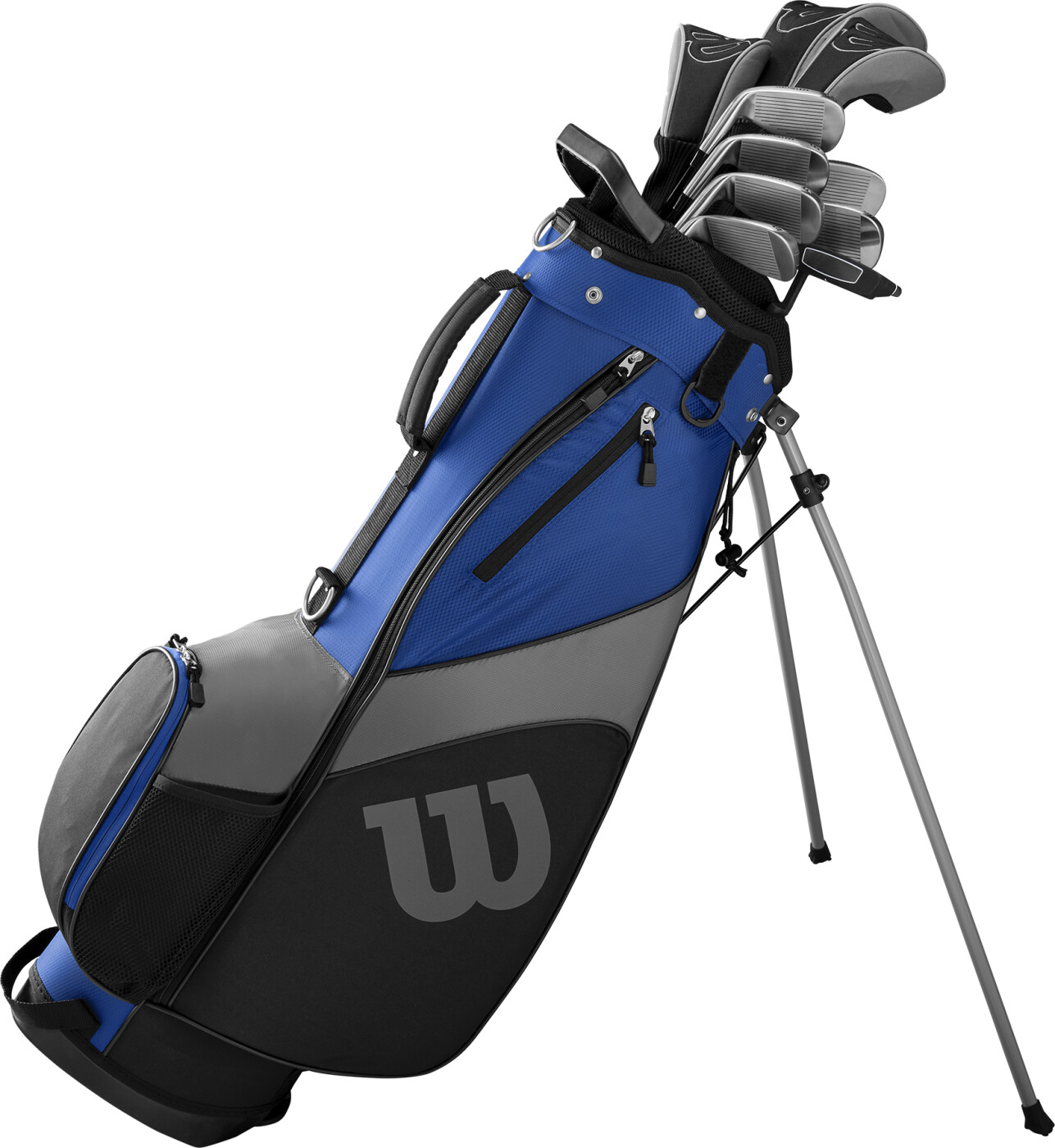Wilson 1200 Tpx Grafit Golfpakke Sæt Med Køller Taske Blå