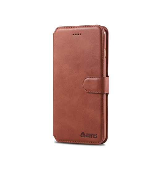 Iphone Plus Aznsamptrade Diary Læder Etui Taske Pung Brun
