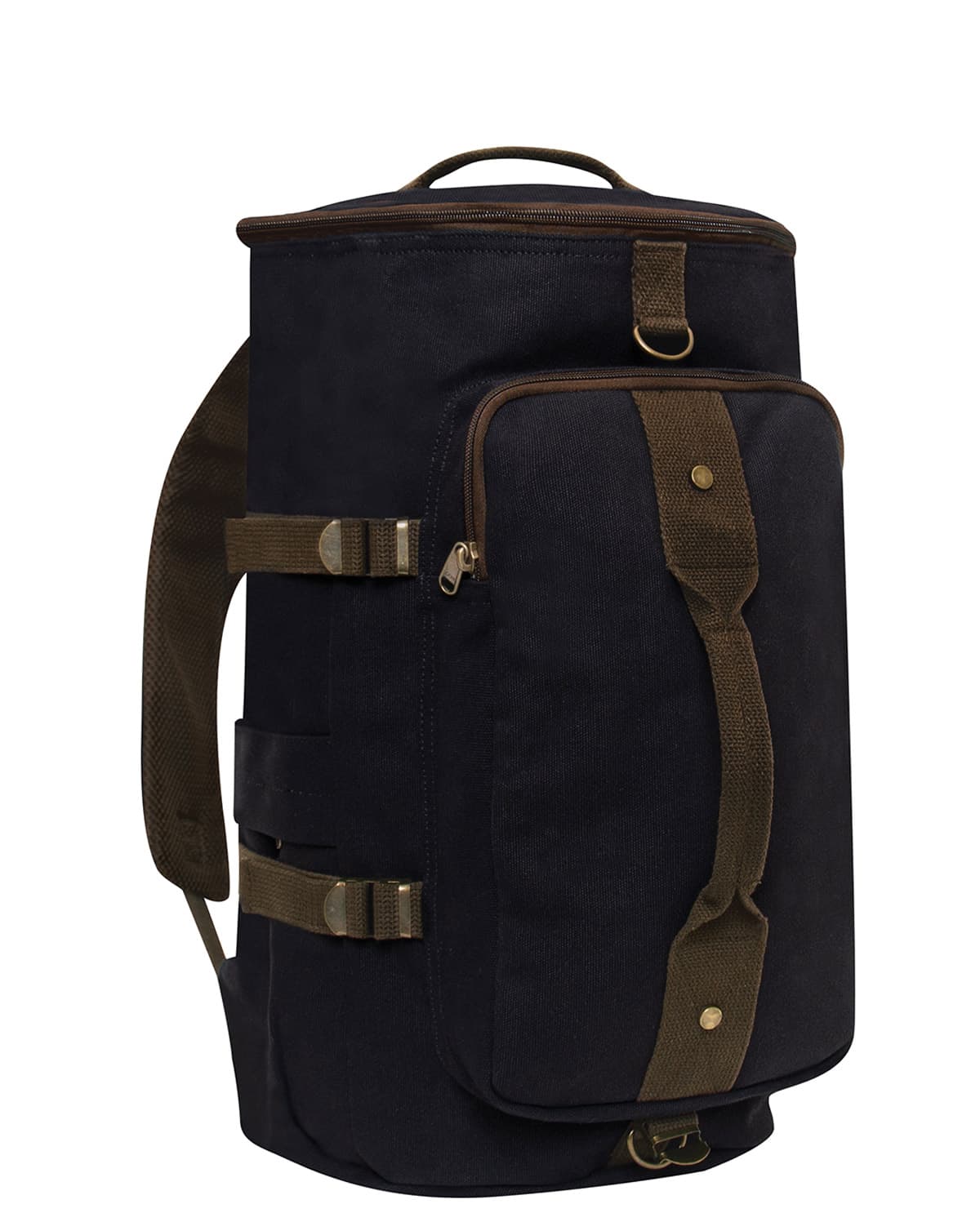 Rothco Konvertibel Lærreds Duffel Rygsæk Sort One Size Sort Unisex 30 Liter