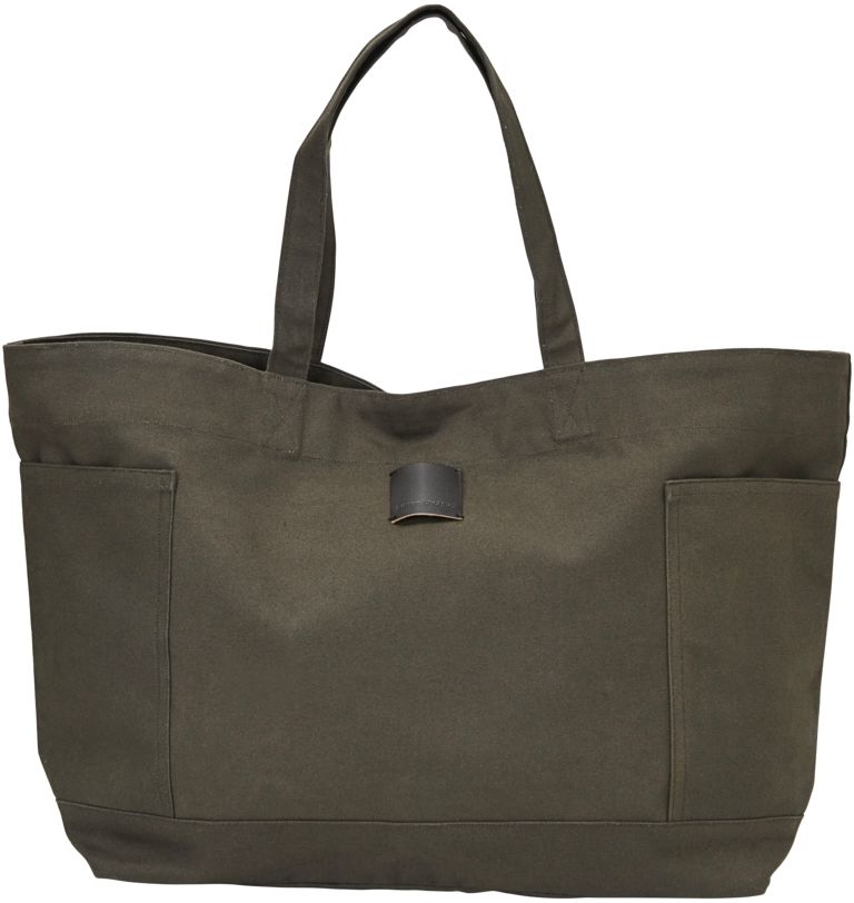 Taske House Doctor Vacay Armygrøn Bomuldskanvas H34 L62 Shopper Strandtaske Grøn